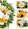 Spring Wreath for Front Door, 24 Inch Spring Wreath Floral with Peony Ranunculus Hydrangea Flower Summer Door Wreaths for Porch Entryways Wall Window Farmhouse Party Home Seasonal Decor